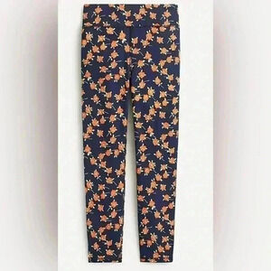 J.Crew‎ Women’s Weekend 7/8 high-rise leggings in Navy and Poppy Fields Size M
